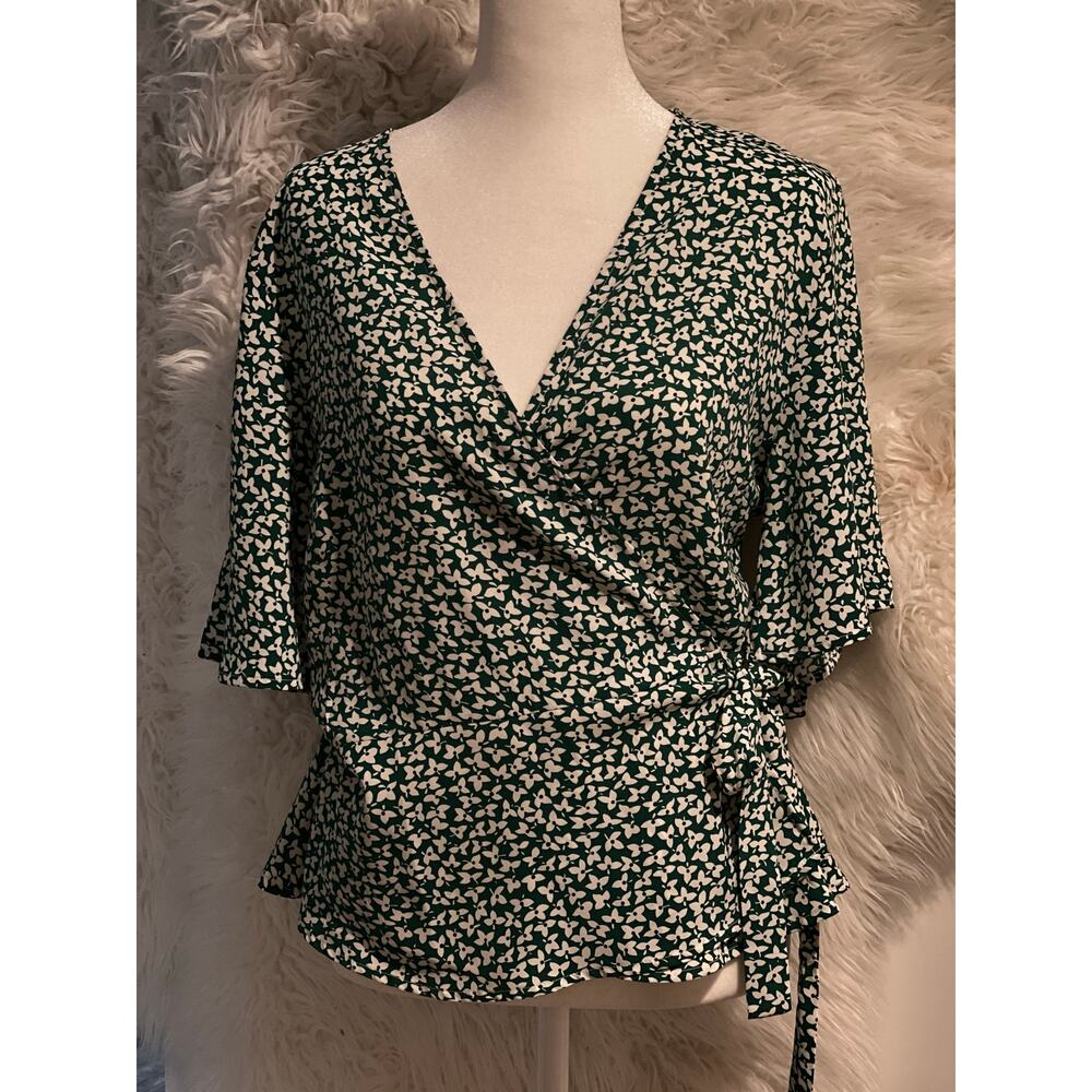 Kaileigh Surah Wrap Blouse - Medium NWT